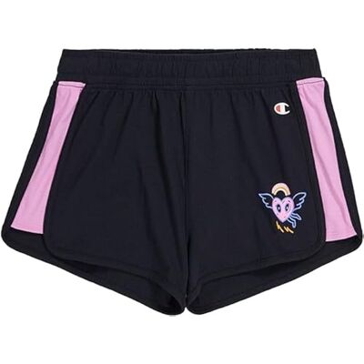 Champion Legacy Summer Graffiti G-Graphic Regular Midja Shorts för barn och flickor, Svart/Rosa Cyklamen, 9-10 �r Champion Legacy Summer Graffiti G-Graphic Regular Midja Shorts för barn och flickor, Svart/Rosa Cyklamen, 9-10 �r