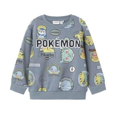 NAME IT pojkar Nmmjazy Pokemon Nreg Sweat Unb Sky, Dammblå, 104 NAME IT pojkar Nmmjazy Pokemon Nreg Sweat Unb Sky, Dammblå, 104