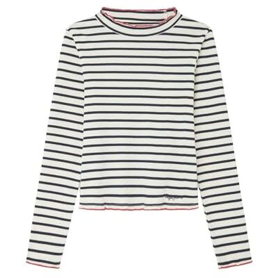 Pepe Jeans Tallulah T-shirt för flickor, Vit (Mousse vit), 10 år Pepe Jeans Tallulah T-shirt för flickor, Vit (Mousse vit), 10 år