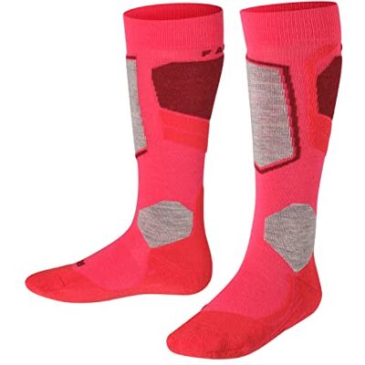 FALKE unisex barn Skidstrumpor SK4 Advanced K Kh ull funktionsmaterial varm tunn 1 par, Röd Rose 8680, 27-30 FALKE unisex barn Skidstrumpor SK4 Advanced K Kh ull funktionsmaterial varm tunn 1 par, Röd Rose 8680, 27-30