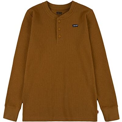 Levi's Kids Pojkens LVB LS Thermal Henley stickad topp L/S T-tröja, Cathay Spice, 2 år Levi's Kids Pojkens LVB LS Thermal Henley stickad topp L/S T-tröja, Cathay Spice, 2 år