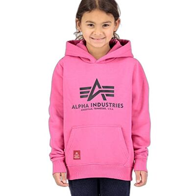 Alpha Industries Unisex barn basic huvtröja huvtröja för barn och tonåringar huvtröja, magenta, 170-176 Alpha Industries Unisex barn basic huvtröja huvtröja för barn och tonåringar huvtröja, magenta, 170-176