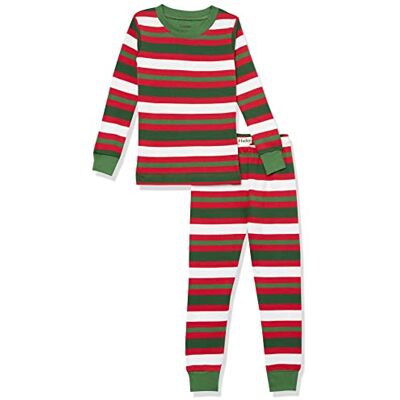 Hatley flicka ekologisk bomull långärmad tryckt pyjamas set pyjamas, Polkagris ränder, 3 år Hatley flicka ekologisk bomull långärmad tryckt pyjamas set pyjamas, Polkagris ränder, 3 år