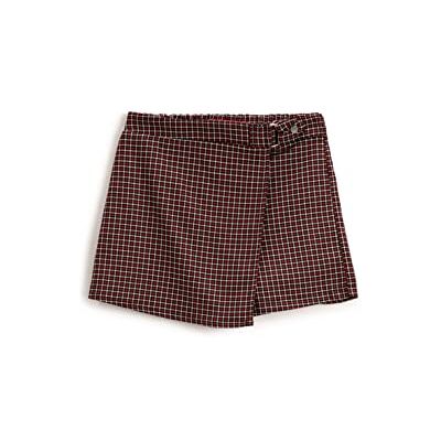 Koton Girls's Plaid Skort Buckled detaljshorts, Black Check (9c9), 11-12 år Koton Girls's Plaid Skort Buckled detaljshorts, Black Check (9c9), 11-12 år
