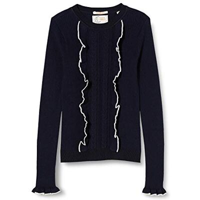 Scotch & Soda flicka utrustad med volanger och kontrast tipping tröja tröja Scotch & Soda flicka utrustad med volanger och kontrast tipping tröja tröja