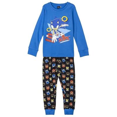 CERDÁ LIFE'S LITTLE MOMENTS Lång singeltröja bekväm och mjuk uppsättning, exklusiv design pyjamas Sonic unisex barn, Blå, 10 år CERDÁ LIFE'S LITTLE MOMENTS Lång singeltröja bekväm och mjuk uppsättning, exklusiv design pyjamas Sonic unisex barn, Blå, 10 år