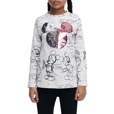 Desigual TS_Musse T-shirt för flickor, Vit, 8 år Desigual TS_Musse T-shirt för flickor, Vit, 8 år