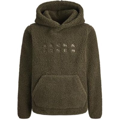 JACK & JONES Jcoflare Teddy Sweat Hood Jnr, Druva blad, 164 JACK & JONES Jcoflare Teddy Sweat Hood Jnr, Druva blad, 164