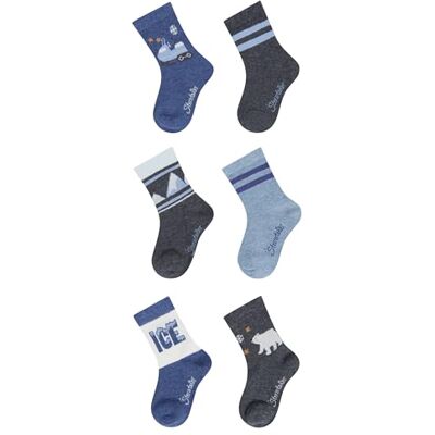 Sterntaler pojkstrumpor 6er vinterstrumpor 6, denim blå mel, 19-22, Denim blå mel., 19-22 Sterntaler pojkstrumpor 6er vinterstrumpor 6, denim blå mel, 19-22, Denim blå mel., 19-22