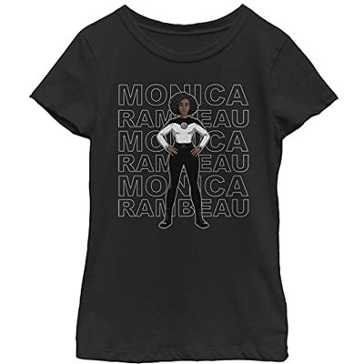 Marvel Likeness WandaVision Agent Stack Girl's Solid Crew Tee, svart, X-Small, svart, XS Marvel Likeness WandaVision Agent Stack Girl's Solid Crew Tee, svart, X-Small, svart, XS