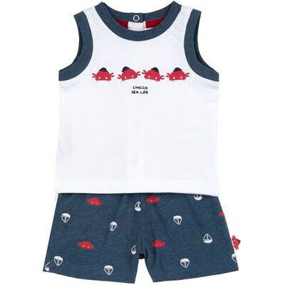 Chicco Undertröja och shorts, Medium blå, 3 månader Chicco Undertröja och shorts, Medium blå, 3 månader