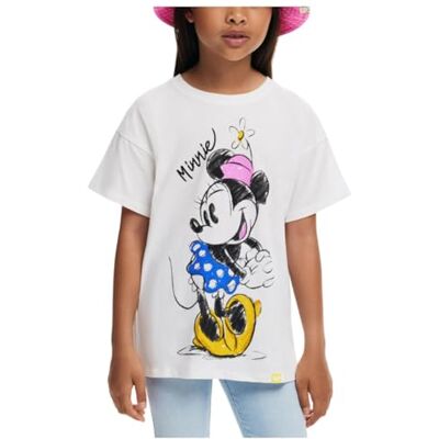 Desigual TS_Musse Blah T-shirt för flickor, Vit, 14 år Desigual TS_Musse Blah T-shirt för flickor, Vit, 14 år