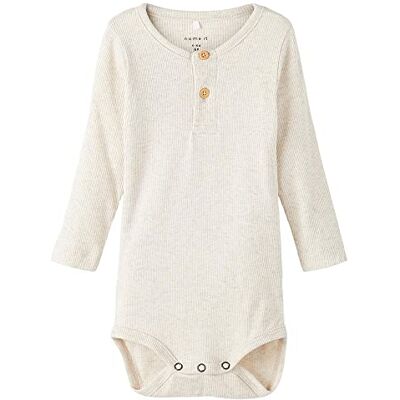 NAME IT Pojkens Nbmkab Ls Body Noos Bodysuit, Peyote Melange, 92 cm NAME IT Pojkens Nbmkab Ls Body Noos Bodysuit, Peyote Melange, 92 cm
