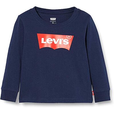 Levi's Baby pojkar Lvb L/S Batwing Tee 6e8646 långärmad T-shirt, Klänning blues, 9 månader Levi's Baby pojkar Lvb L/S Batwing Tee 6e8646 långärmad T-shirt, Klänning blues, 9 månader