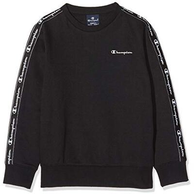 Champion Pojkens säsongsmässiga tejpade logotyp tröja, Svart, XXS Champion Pojkens säsongsmässiga tejpade logotyp tröja, Svart, XXS