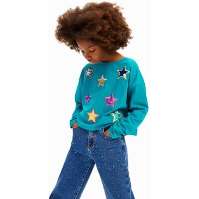 Desigual flicka stickad kortärmad T-shirt, Grön, 14 år Desigual flicka stickad kortärmad T-shirt, Grön, 14 år