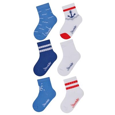 Sterntaler Baby Socken 6er Anker strumpor 6 ankare, vit, 30 Sterntaler Baby Socken 6er Anker strumpor 6 ankare, vit, 30