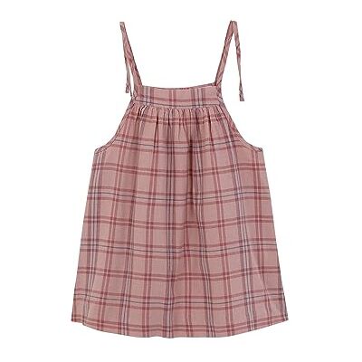 Gocco Pichi rutig klänning för flickor, Mörk korall, 7-8 år Gocco Pichi rutig klänning för flickor, Mörk korall, 7-8 år