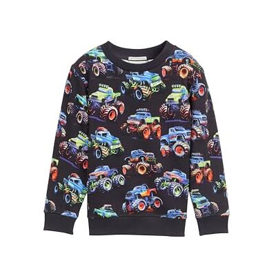 TOM TAILOR Barn pojkar sweatshirt, 38344 – Multicolor monstertruck design, 92-98 TOM TAILOR Barn pojkar sweatshirt, 38344 – Multicolor monstertruck design, 92-98