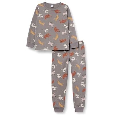 Petit Bateau unisex barnpyjamas, Grå bongris/flerfärgad, 6 år Petit Bateau unisex barnpyjamas, Grå bongris/flerfärgad, 6 år