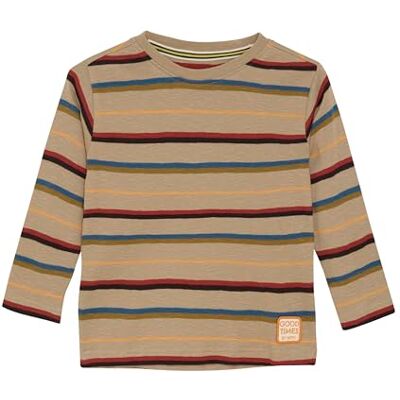 Noppies Kids Boys Tee Ranlo långärmad, Randigt mönster sand/naken – N334, 104 Noppies Kids Boys Tee Ranlo långärmad, Randigt mönster sand/naken – N334, 104