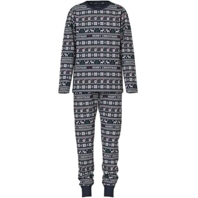 NAME IT Unisex Nknvismas Ls Nightset pyjamas, Mörk safir, 128 NAME IT Unisex Nknvismas Ls Nightset pyjamas, Mörk safir, 128