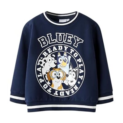 NAME IT Namn IT Nmmnimbu Bluey Nreg Sweat Bru Sky, marinblå blazer, 110 NAME IT Namn IT Nmmnimbu Bluey Nreg Sweat Bru Sky, marinblå blazer, 110