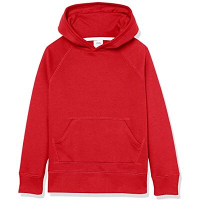 Amazon Essentials huvtröja för flickor sweatshirt, röd, 6-7 år Amazon Essentials huvtröja för flickor sweatshirt, röd, 6-7 år