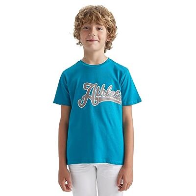 DeFacto T-shirt för pojkar, turkos, 4-5 år DeFacto T-shirt för pojkar, turkos, 4-5 år