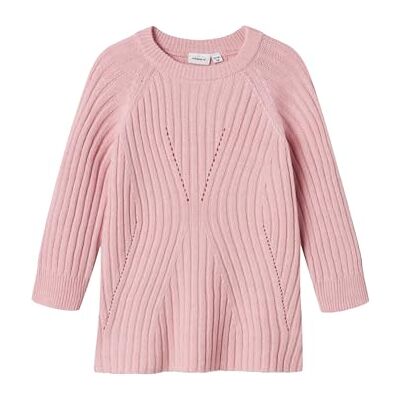 NAME IT flicka Nmfrikine Ls stickad klänning Pb, Cradle Pink, 104 NAME IT flicka Nmfrikine Ls stickad klänning Pb, Cradle Pink, 104