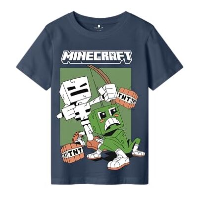 NAME IT Nkmsaba Minecraft Ss Nreg Top Bfu, Insignia blå, 116 NAME IT Nkmsaba Minecraft Ss Nreg Top Bfu, Insignia blå, 116