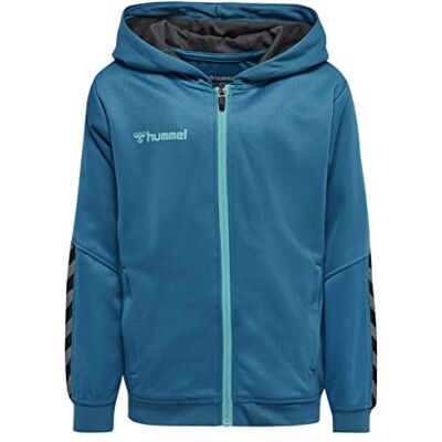 hummel Hmlauthentic Kids huvtröja i poly zip för pojkar hummel Hmlauthentic Kids huvtröja i poly zip för pojkar