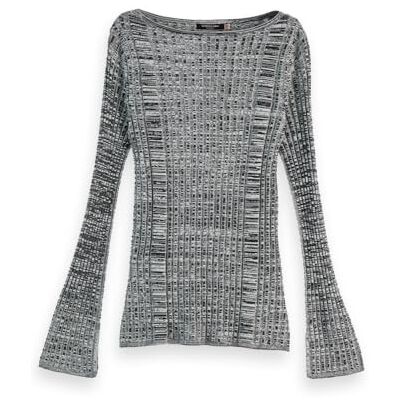Scotch & Soda ribbad stickad tröja, Svart 001, XL Scotch & Soda ribbad stickad tröja, Svart 001, XL