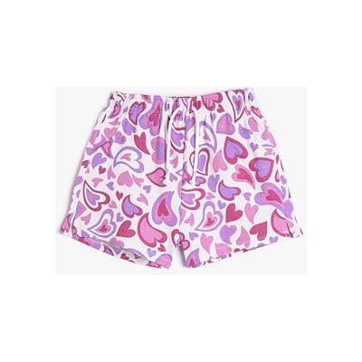 Koton Girls's bomull dragsko hjärta tryckta shorts, Vit design (0d0), 9-10 år Koton Girls's bomull dragsko hjärta tryckta shorts, Vit design (0d0), 9-10 år
