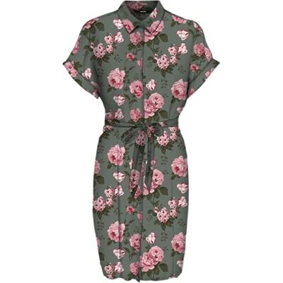 VERO MODA Vmeasy Joy S/S Shirt klänning WVN Ga klänning, Laurel Wreath/Aop: cami, S VERO MODA Vmeasy Joy S/S Shirt klänning WVN Ga klänning, Laurel Wreath/Aop: cami, S