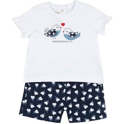 Chicco T-shirt och shorts, Mörkblå, 6 månader Chicco T-shirt och shorts, Mörkblå, 6 månader