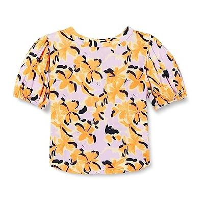 NAME IT Girl's Nkfjassine Ss Top T-shirt, Mock orange, 134-140 NAME IT Girl's Nkfjassine Ss Top T-shirt, Mock orange, 134-140
