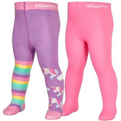 Playshoes Unisex barnstrumpbyxor, Enhörning uppsättning av 2, 122-128 Playshoes Unisex barnstrumpbyxor, Enhörning uppsättning av 2, 122-128