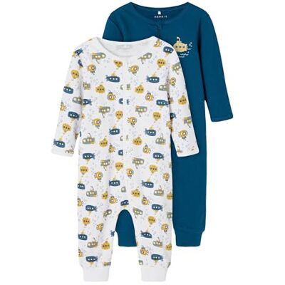 NAME IT pojkar NBNNIGHTSUIT 2P Zip Grey Mel Circus 13195692, Legion blå, 50 NAME IT pojkar NBNNIGHTSUIT 2P Zip Grey Mel Circus 13195692, Legion blå, 50
