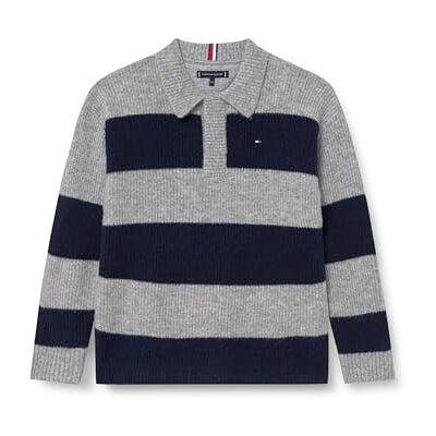 Tommy Hilfiger pojkens ullblandning ribbad rugbytröja KB0KB10074 andra tröjor, blå (mörk natt marinblå färgblock), 10 år, Blå (mörk natt marinblå färgblock), 10 år Tommy Hilfiger pojkens ullblandning ribbad rugbytröja KB0KB10074 andra tröjor, blå (mörk natt marinblå färgblock), 10 år, Blå (mörk natt marinblå färgblock), 10 år