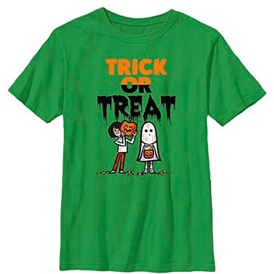 Stranger Things Unisex barn Trick Or Treat kortärmad T-shirt, Kelly Green, en storlek, Kelly Green, one size Stranger Things Unisex barn Trick Or Treat kortärmad T-shirt, Kelly Green, en storlek, Kelly Green, one size