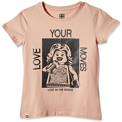 Lego Klassisk T-shirt för flickor, 412 (Dusty Rose – svart), 92 cm Lego Klassisk T-shirt för flickor, 412 (Dusty Rose – svart), 92 cm