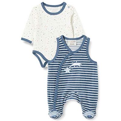Fixoni Unisex baby body lång slav med sparkdräkt set, Kina blå, 56, Kina blå, 56 cm Fixoni Unisex baby body lång slav med sparkdräkt set, Kina blå, 56, Kina blå, 56 cm