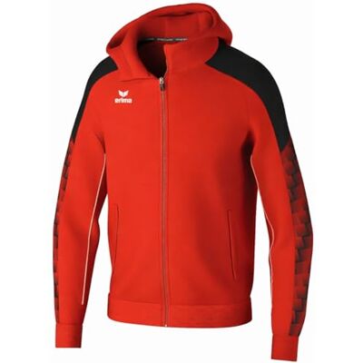 Erima EVO STAR träningsjacka med huva (1032401) unisex barn röd/svart, 116 Erima EVO STAR träningsjacka med huva (1032401) unisex barn röd/svart, 116