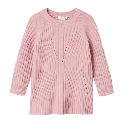 NAME IT flicka Nmfrikine Ls stickad klänning Pb, Cradle Pink, 116 NAME IT flicka Nmfrikine Ls stickad klänning Pb, Cradle Pink, 116