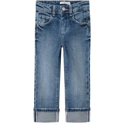 NAME IT flicka Nmfrose raka vikta jeans 4224-Az Noos, Mellanblå denim, 86 NAME IT flicka Nmfrose raka vikta jeans 4224-Az Noos, Mellanblå denim, 86
