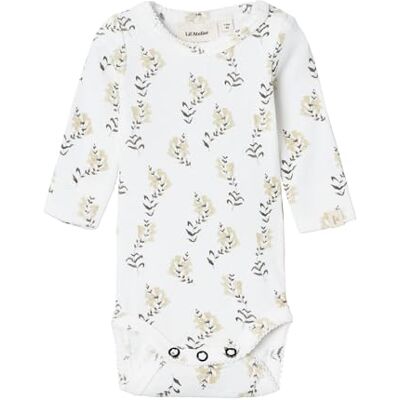 NAME IT Baby flicka Nbfgavo Ls Slim Body Lil Noos långärmad body, Kokosmjölk/detalj: gul blomma, 86 NAME IT Baby flicka Nbfgavo Ls Slim Body Lil Noos långärmad body, Kokosmjölk/detalj: gul blomma, 86