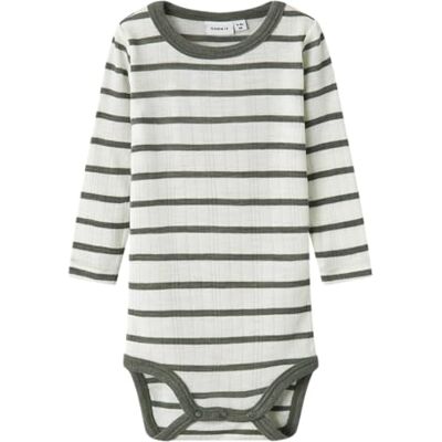 NAME IT Baby pojkar Nbmwang ull needle Ls Body Noos långärmad body, vit, 62, Vit, 62 NAME IT Baby pojkar Nbmwang ull needle Ls Body Noos långärmad body, vit, 62, Vit, 62