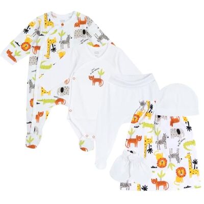 Chicco Sparkdräkt set, långärmad bodysuit, damask, mössa, vantar, babyunderkläder 0-24, flerfärgad, 3 månader, Flerfärgad, 3 mesi Chicco Sparkdräkt set, långärmad bodysuit, damask, mössa, vantar, babyunderkläder 0-24, flerfärgad, 3 månader, Flerfärgad, 3 mesi