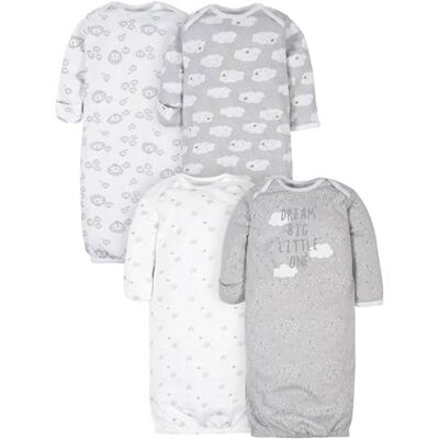 Gerber unisex-barn 4-Pack Gown Nattlinne Gerber unisex-barn 4-Pack Gown Nattlinne
